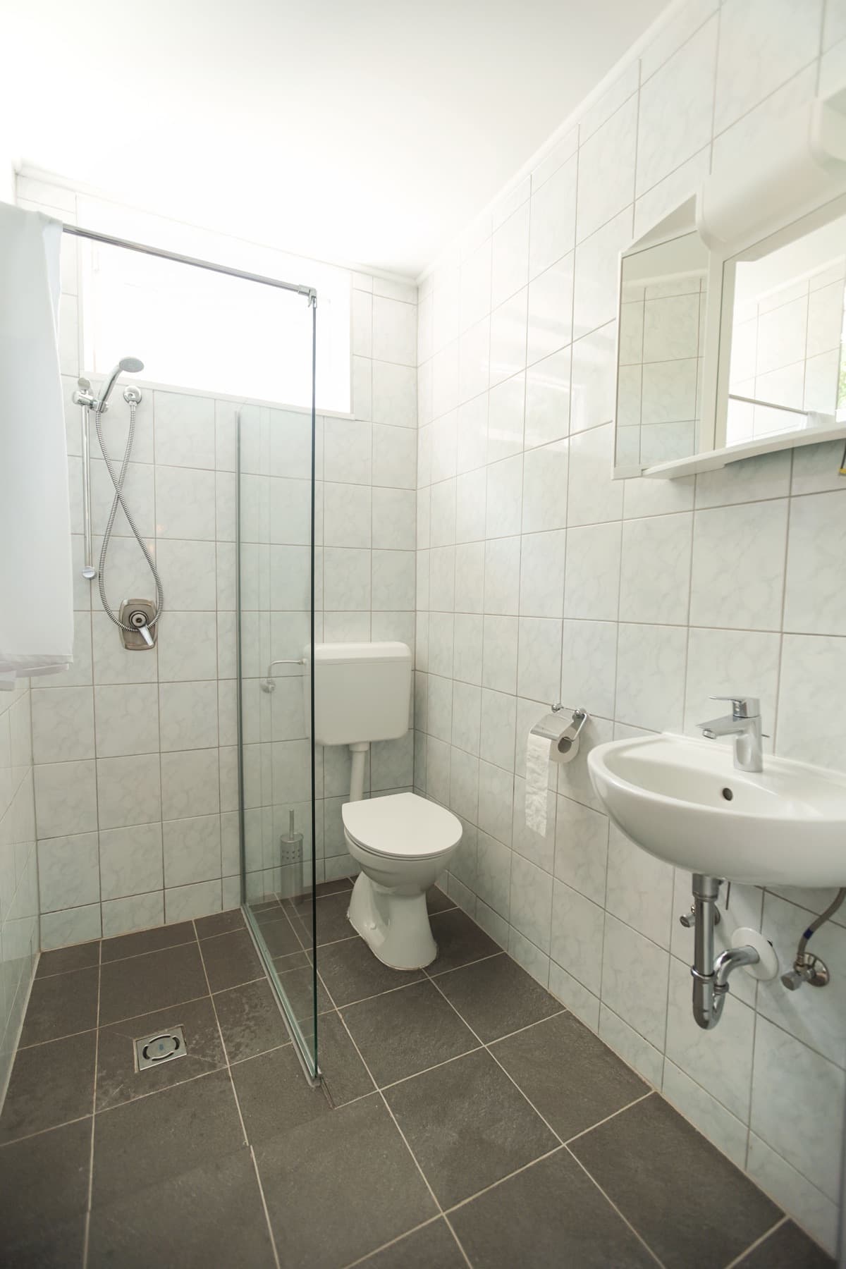Saniertes Bad mit Dusche und WC